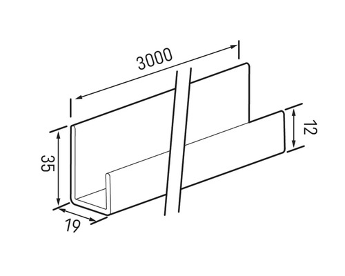 Desen tehnic profil U cu dimensiuni