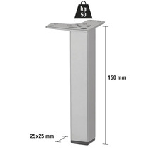 Picior de mobilier, 150 mm înălțime, capacitate portantă 50 kg
