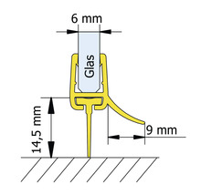 Desen tehnic al unei garnituri de duș cu dimensiuni