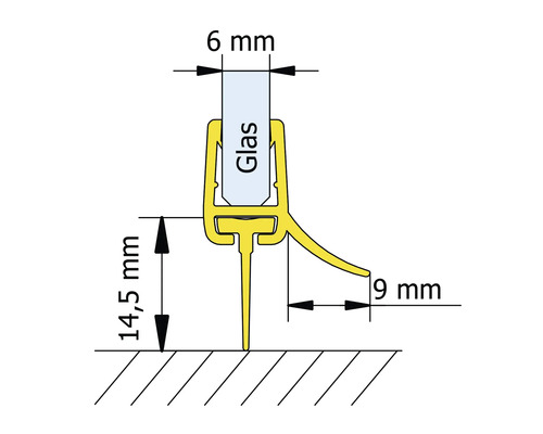 Desen tehnic al unei garnituri de duș cu dimensiuni