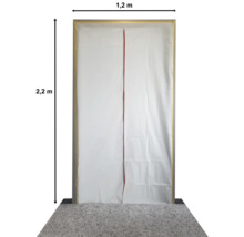 Ușă de protecție împotriva prafului cu dimensiunile de 1,2 metri pe 2,2 metri