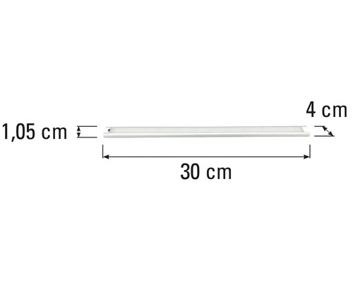 Imagine cu o lumină LED lungă de 30 de centimetri, cu dimensiunile de 1,05 pe 4 centimetri