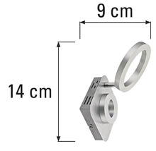 Dimensiunile unei lămpi de perete: 14 cm înălțime și 9 cm lățime.