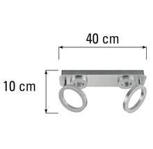 Dimensiunile unei lămpi de tavan: 40 de centimetri lățime și 10 centimetri înălțime