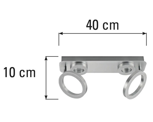 Dimensiunile unei lămpi de tavan: 40 de centimetri lățime și 10 centimetri înălțime
