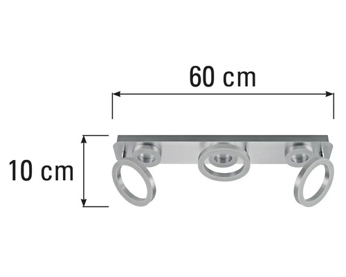 Imagine cu o lampă cu dimensiunile de 60 pe 10 centimetri.