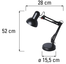 Lampă de birou cu dimensiuni