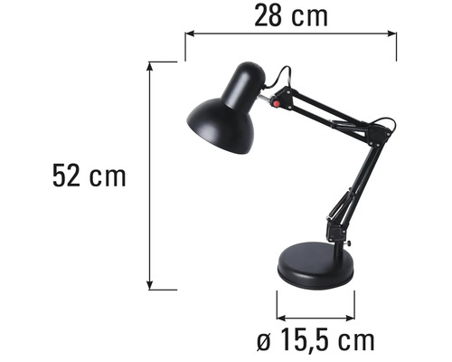 Lampă de birou cu dimensiuni