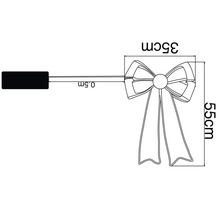 Desen tehnic al unei funde cu dimensiunile de 35 pe 55 centimetri și cu o conductă de alimentare de 0,5 metri