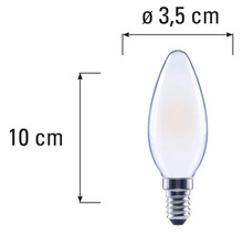Bec tip lumânare cu dimensiunile 10 x 3,5 cm