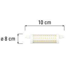 Imagine cu o lampă LED de 10 centimetri cu un diametru de 8 centimetri.