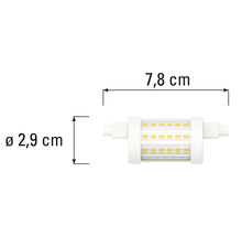 Lampă LED, lungime 7,8 cm și diametru 2,9 cm