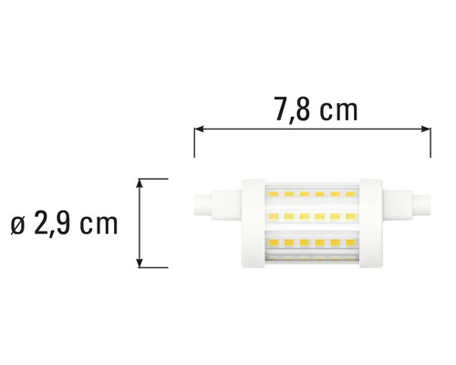 Lampă LED, lungime 7,8 cm și diametru 2,9 cm