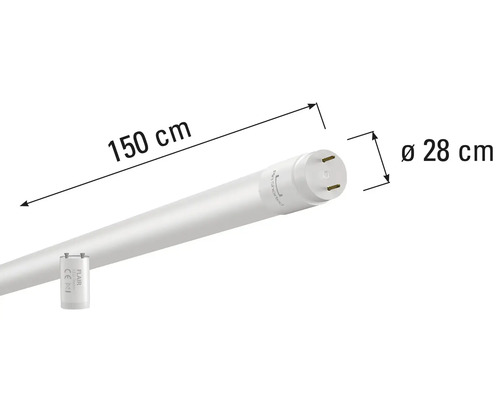 Neon Flair G13 T8 22W 3350 lumeni 1500mm lumină rece | HORNBACH