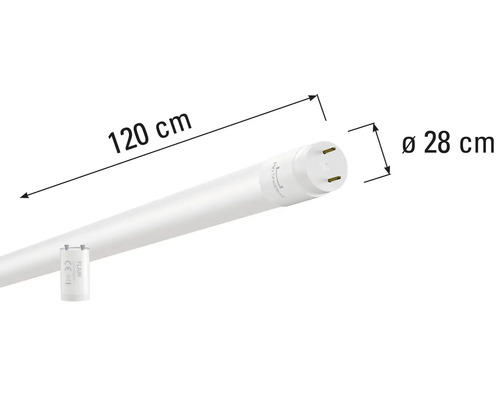 Tub LED, lungime 120 cm, diametru 28 cm