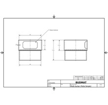 Desen tehnic al unei curbe de țeavă cu dimensiuni