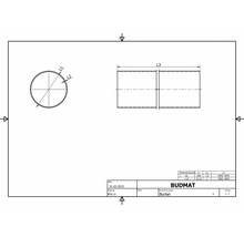 Desen tehnic al unei țevi PVC-U cu dimensiuni