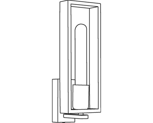 Lumină de perete cu cadru dreptunghiular