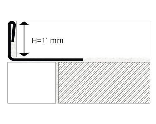 Șină de profil cu o înălțime de 11 mm