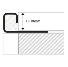 Reprezentarea unui profil de margine de scară cu o înălțime de 10 mm.