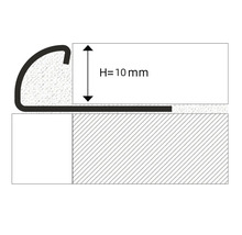 Schiță profil pentru un profil de tranziție înalt de 10 milimetri