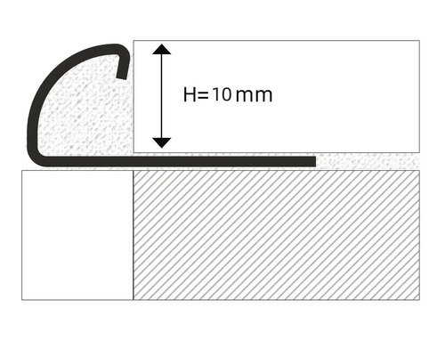 Schiță profil pentru un profil de tranziție înalt de 10 milimetri