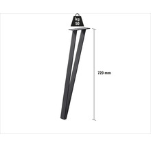 Picior de masă din metal, înălțime 720 mm, capacitate portantă maximă 50 kg