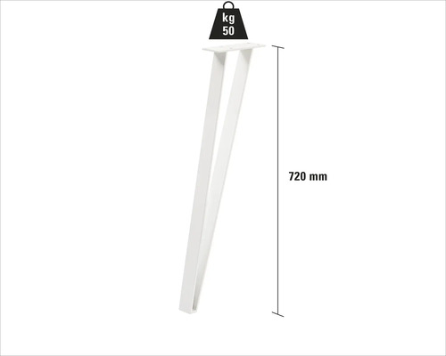 Picior de masă din metal, 720 mm înălțime, capacitate portantă 50 kg