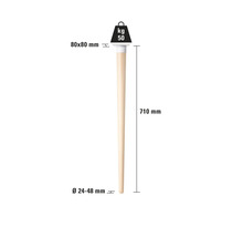 Mai compactor de 50 kilograme cu mâner din lemn și dimensiuni de 80x80 mm și lungime de 710 mm