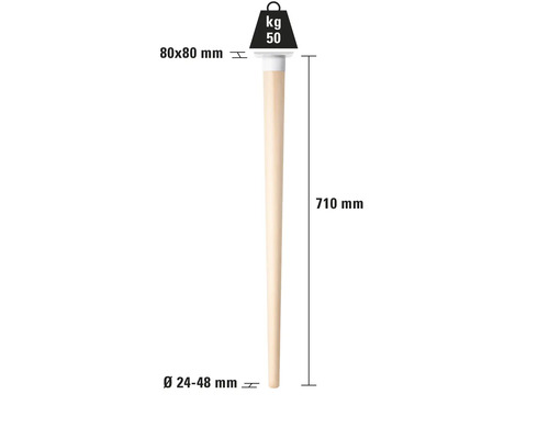 Mai compactor de 50 kilograme cu mâner din lemn și dimensiuni de 80x80 mm și lungime de 710 mm