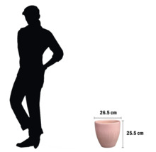 Ghiveci de flori cu dimensiunile 26,5 x 25,5 cm