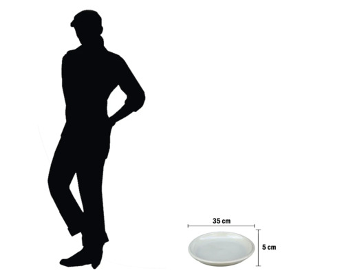 Suport ghiveci de 35 centimetri lățime și 5 centimetri înălțime