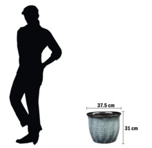 Ghiveci de flori cu dimensiunile de 37,5 cm lățime și 31 cm înălțime