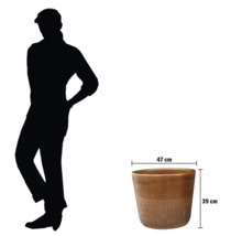 Ghiveci de flori din ceramică cu dimensiunile de 47 cm lățime și 39 cm înălțime