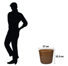Ghiveci de flori cu dimensiuni: 37 cm diametru, 32,5 cm înălțime