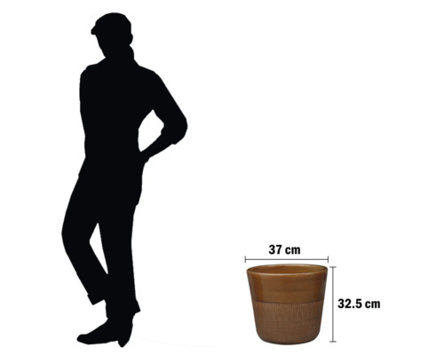 Ghiveci de flori cu dimensiuni: 37 cm diametru, 32,5 cm înălțime