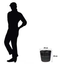 Ghiveci de flori cu dimensiunile 29 cm x 26 cm