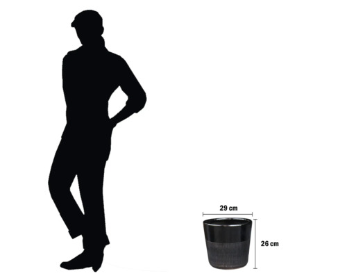 Ghiveci de flori cu dimensiunile 29 cm x 26 cm