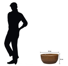 Jardiniere ceramică cu dimensiunile de 44 cm pe 21 cm