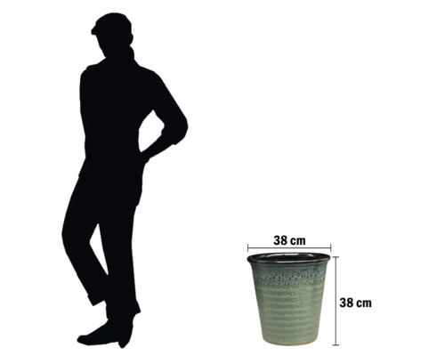Ghiveci ceramic, 38 cm înălțime și 38 cm diametru