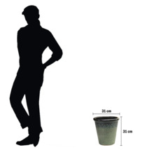 Ghiveci de flori cu dimensiunile de 31 cm înălțime și 31 cm diametru pentru vizualizarea dimensiunii