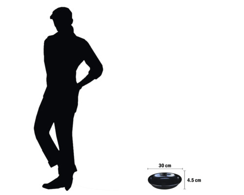 Scrumieră neagră cu dimensiunile de 30 pe 4,5 centimetri