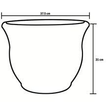 Imagine cu un vas de flori cu dimensiuni: 37,5 cm lățime, 31 cm înălțime