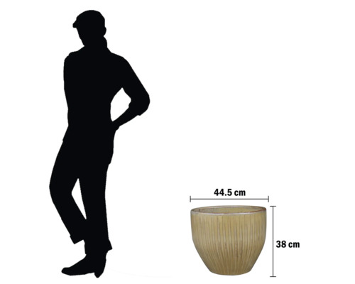 Ghiveci de flori cu dimensiunile 44,5 cm x 38 cm