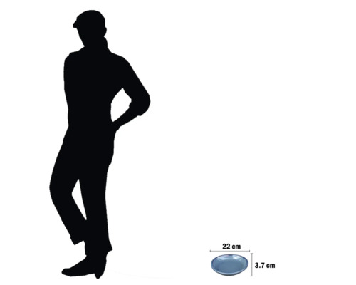 Farfurie decorativă cu diametrul de 22 centimetri și înălțimea de 3,7 centimetri