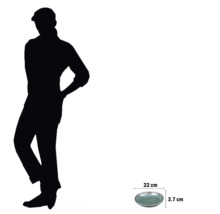 Dimensiunile unei farfurii ceramice: 22 centimetri diametru și 3,7 centimetri înălțime.