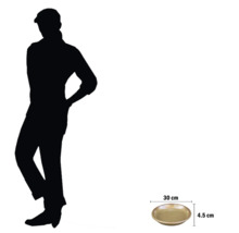 Bol, diametru 30 cm, înălțime 4,5 cm, cu indicații de dimensiune