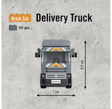 Set de construcție furgonetă de livrare din 181 de piese, 8,9 cm înălțime și 7 cm lățime