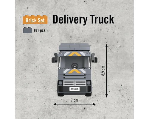 Set de construcție furgonetă de livrare din 181 de piese, 8,9 cm înălțime și 7 cm lățime