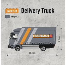 Set de construcție camionetă de livrare cu 181 de piese și dimensiunile de 18,3 cm pe 8,9 cm